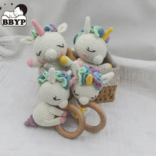 将图片加载到图库查看器，Baby Security Blanket Towel Feeding Bib Soft Towel Cotton Burping Cloth Infant Shower Gift Knitted Lovely Animal Rattle Sleep To
