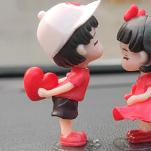 Load image into Gallery viewer, Couple Cute Ornaments for Car, Car Decoration Cute Cartoon Couples Action, Cartoon Car Dashboard Decorations, Cute Lovely Kiss C
