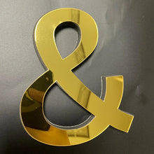 Load image into Gallery viewer, Gold Mirror 3D Letter Wall Stickers – Acrylic Peel &amp; Stick Decor
