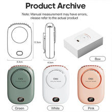 将图片加载到图库查看器，Portable Lazy Hanging Neck Fan Mini Cooling Fans Bladeless USB Rechargeable Sports Cooling Fan For Outdoor Sports Travel Personal Fan for Neck Portable USB Mini Fan
