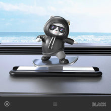 Load image into Gallery viewer, New Dashboard Car Decorations Skateboard Bear Magnetic Parking Number Plate Creative Car Cartoon Interior Interior Accessories
