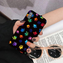 Load image into Gallery viewer, Dog Paw Phone Case For Iphone 11 12 13 Mini Pro Max 8 7 6 6s Plus X 5 S Se 2020 Xr Xs 10 Case Paw Print Heart Pet Lovers
