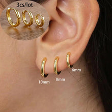 Load image into Gallery viewer, 3-Piece Star Drop Earrings Set – 18K Gold Stainless Steel Dangle Jewelry
