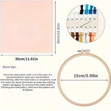 Load image into Gallery viewer, Beginners Hand Embroidery Kit - Mountain &amp; Moon Landscape with Fabric &amp; Threads
