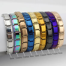Load image into Gallery viewer, Hapiship New Women's Jewelry 9mm Width Itanlian Elastic Charm Bracelet Fashion Stainless Steel Bangle ST-
