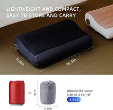 Load image into Gallery viewer, FLEXTAILGEAR Neck Contour Inflatable Camping Pillow Ergonomic Travel Pillow Backpacking Gear for Camp, Hiking, Airplane, Office
