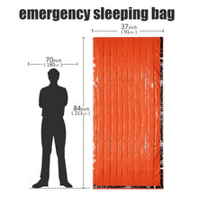 Load image into Gallery viewer, Portable Waterproof Emergency Survival Sleeping Bag Outdoor Edc Camping Gear Thermal Sack First Aid Rescue Kit Mylar Blanket
