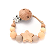 将图片加载到图库查看器，Baby Pacifier Chain Clip Silicone Teether Beads Soother Toy
