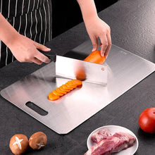 Load image into Gallery viewer, 316 Stainless Steel Chopping Board – Thickened Double-Sided Antibacterial Cutting Board for Kitchen &amp; Dough Kneading
