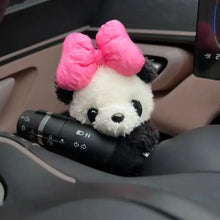 Load image into Gallery viewer, Car Cute Bowknot Panda Wiper Turn Signal Switch Ornaments Plush Decor Auto Interior Accessories
