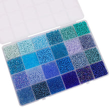 Load image into Gallery viewer, 5200Pcs Glass Rice Beads Jewelry Making Kit – 24-Grid Box for DIY Bracelets, Earrings &amp; Kandi Accessories | Handmade Craft Supplies Set
