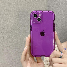 Load image into Gallery viewer, Luminous Shockproof Bumper Phone Case For iPhone 11 14 Pro Max 12 11 13 Pro Max X XR XS Max Transparent Back Cover  Full Bumper Case Strong Classic Phone Case

