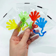 Load image into Gallery viewer, 12PCS for Kids Adult Glitter Sticky Hands Mini Stretchy Stress Relief Sensory Toys Party Favors Supplies Goodie Bag Stuffers
