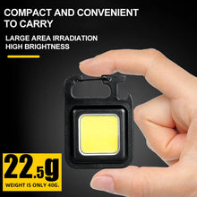 Load image into Gallery viewer, Super Bright MINI COB Keychain Flashlight Charging Lamp Camping Lights with Magnet 3 Lighting Modes for Camping Home
