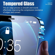 Load image into Gallery viewer, 4PCS Tempered Glass for iPhone 13 12 11 Pro Max Mini Screen Protector for iPhone 14 Pro Max 7 8 6 6S Plus SE 2020 X XR Xs Glass Easy Installation Frame Case Friendly Premium Tempered Glass for iPhone
