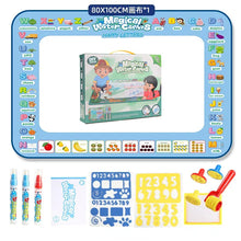 Load image into Gallery viewer, 100x80CM Magic Water Drawing Mat Coloring Doodle With Reusable Magic Pens Montessori Painting Board Educational Toys Kids Gifts
