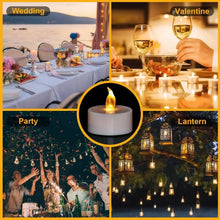 Load image into Gallery viewer, Candlium 12 Pack Warm Yellow LED Flameless Tea Light Candles 200+ Hours Battery Powered Perfect For Wedding Anniversary Decor
