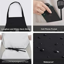将图片加载到图库查看器，Unisex Adjustable Kitchen Apron – Solid Color PVC Cooking Apron with Pocket
