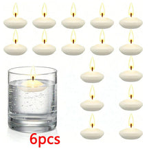 将图片加载到图库查看器，6/10/16Pcs Unscented Floating Candles – Romantic Soy Wax Discs for Valentine's Day, Weddings, Parties, and Home Décor
