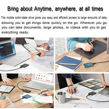Load image into Gallery viewer, External Hard Drive SSD 4TB - USB 3.0 Solid Disk Fast Transfer Shockproof Large Backup Plug &amp; Play Compatible with Mac/PC/Phones
