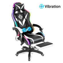 将图片加载到图库查看器，135 Degrees Gaming Chair RGB Light Office Chair Bluetooth Speaker Gamer Computer Chair Ergonomic Swivel 2 Point Massage Recliner
