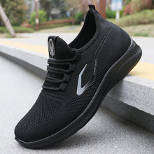 将图片加载到图库查看器，Men's Fashionable Solid Woven Knitted Running Shoes - Lightweight, Breathable, Non-Slip - Perfect Sports Shoes for Out - Lightweight, Breathable, Anti-Slip
