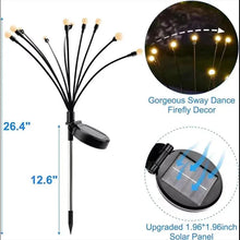 Load image into Gallery viewer, 8pcs Solar Firefly Garden Lights – IP65 Waterproof LED Outdoor Lawn &amp; Landscape Lamps
