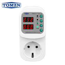 Load image into Gallery viewer, TOSVA-16 Reclosable Voltage current Protector Socket AC 110V 220V Adjustable 16A Power Surge Protector EU Plug Socket TOMZN
