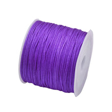 Load image into Gallery viewer, 50 Yards 0.8mm Braided Nylon Cord – Durable Satin String for Jewelry Making, Beading, Macrame, Chinese Knot &amp; DIY Crafts
