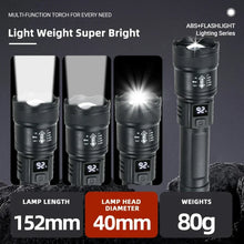 Load image into Gallery viewer, High Strong Power LED Flashlight Tactical Torch USB Rechargeable Zoom Emergency Lights For Outdoor Fishing Work Lighting Lamp
