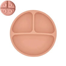 Load image into Gallery viewer, Silicone Baby Sucker Plate &amp; Rice Spoon Set Cute Cartoon Tableware
