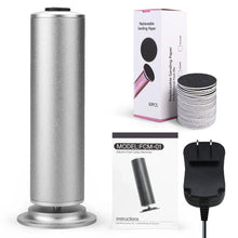 Load image into Gallery viewer, Electric Foot Callus Remover Foot Care File Heels Dead Skin Pedicure Tool Electronic Foot Grinder with 60 Replacement Sandpaper
