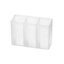 Load image into Gallery viewer, Mini Storage Box 3-Grid Plastic Makeup Brush Lipstick Storage Multi-Functional Desk Organizer for Home Kitchen Bathroom
