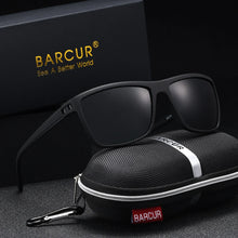 Load image into Gallery viewer, BARCUR Classic Fashionable Men’s Polarized Sports Sunglasses – Durable Lightweight Rectangular Frame UV400 TAC Lenses Comfortable Fit Outdoor Eyewear for Hot Summer Days All Ages and Activities
