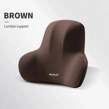 Load image into Gallery viewer, Memory Foam Car Neck and Lumbar Support Cushion – Ergonomic Pillow Set for Comfortable Driving and Posture Relief
