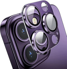 Load image into Gallery viewer, Camera Lens Metal Protector Glass For iPhone 14 13 Pro Max 13 Mini Back Lens Cap On iPhone 14 Plus Full Cover Protective Cases Metal Camera Cover with Tempered Glass Screen Protector
