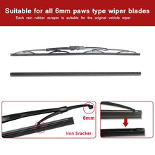 Load image into Gallery viewer, Car windscreen Wiper Blade Insert Natural Rubber Strip NR 6mm (Refill) 14"16"17"18"19"20"21"22"24"26"28" 1pcs Car Accessories
