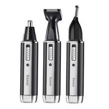 Load image into Gallery viewer, KM-6631 3-in-1 Professional Rechargeable Nose &amp; Ear Hair Trimmer Personal Care Tools for Men
