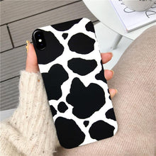 Load image into Gallery viewer, Slim Fit  Lightweight Black White  Print Silicone Case For iPhone 11 Pro 7 8 Plus X XR XS Max iphone 11 Cell Phone Case Cover White Black Pattern Print Silicone Unisex Case
