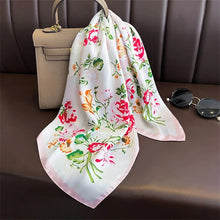 Load image into Gallery viewer, Luxury Satin Silk Square Scarf – Shawl, Hijab &amp; Fashion Wrap 2023
