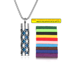 Load image into Gallery viewer, Stainless Steel Aromatherapy Necklace – Oil Diffuser Pendant
