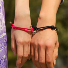 Load image into Gallery viewer, 2 Pice Color Black White Hand Rope Love Magnetic Couple Good Friend Good Brother Party Student Travel Fashion Elegant Silver Mul
