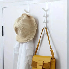 Load image into Gallery viewer, 1pc Bedroom Door Hanger Clothes Hanging Rack Over The Door Plastic Home Storage Organization Hooks, Purse Holder For Bags Rails
