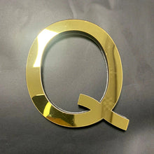 Load image into Gallery viewer, Gold Mirror 3D Letter Wall Stickers – Acrylic Peel &amp; Stick Decor

