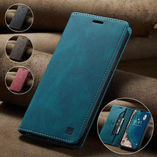 Load image into Gallery viewer, Vintage Wallet Case Card Holder Kickstand Built-in Magnetic Flip Leather Case for iPhone  Leather Cases for iPhone 14 13 12 11 Pro Max Mini XR XS Max 8 7 6s Plus Wallet Flip Cover
