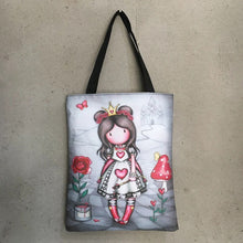Load image into Gallery viewer, Fashion Cartoon Printing Women's Casual Tote High Quality Durable Fabric Shoulder Bag Girls Lovely Shopping School Bag Handbag
