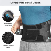 Load image into Gallery viewer, Lower Back Brace with 6 Stays – Orthopedic Lumbar Support Belt for Pain Relief, Sciatica &amp; Gym Use | Breathable Anti-Slip Waist Support
