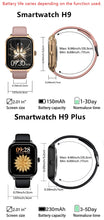 Load image into Gallery viewer, H9 New Smart Watch 2.01 Inch HD Display Answer Make Call Message Preview Sport Modes DIY Dial Weather Forecast For Men Women
