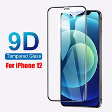 Load image into Gallery viewer, 9D Full Cover Glass Screen Protector for IPhone 11 Pro Max 14 12 X s XS XR Tempered Glass on IPhone 13 Mini 7 8 6S Plus SE Film  Tempered Glass Screen Protector Compatible for iPhone
