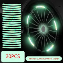 Load image into Gallery viewer, Car Wheel Hub Reflective Stripes Stickers – Night Safety Tire Rim Decals, Waterproof Warning Tape for Vehicle Decoration
